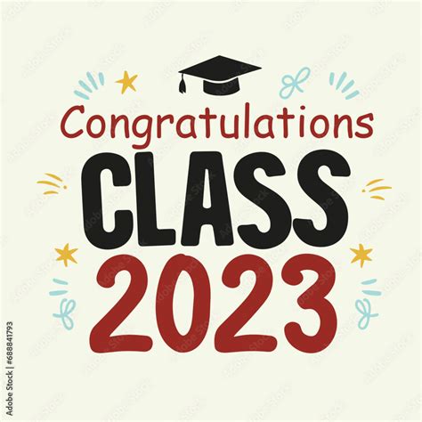 Congratulations Class Of Greeting Sign Congrats Graduated Academic Cap And Diploma