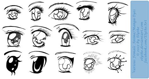 Various Female Animemanga Eyes By Elythe On Deviantart