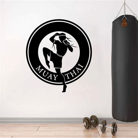 Muay Thai Kickboxing Thailand Thai Boxing Wall Sticker Vinyl Etsy
