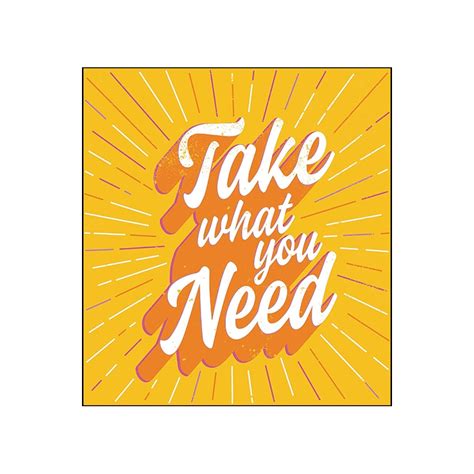 Upstart® Take What You Need Poster | Carr McLean