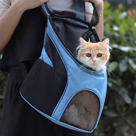 Mesh Breathable Cat Carrier Backpack For Cats Outdoor Travel Cat