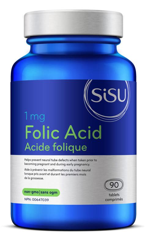 Sisu Folic Acid 1mg 90tabs Natures Care