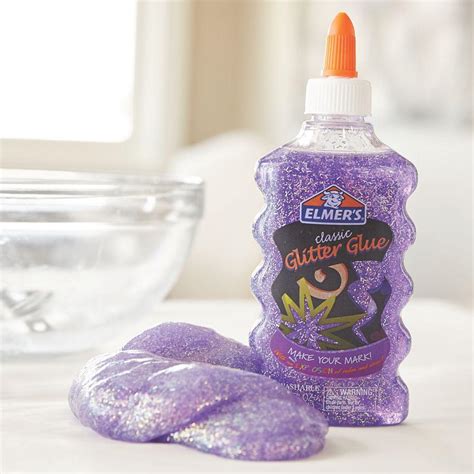 Elmers Liquid Glitter Glue Washable Purple 6 Ounces 1