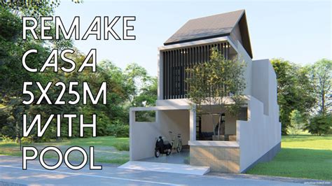 Caranya dengan membangun rumah dengan 2 lantai sehingga ada lebih banyak lahan yang bisa disediakan untuk pembuatan kolam renang. Desain rumah Pilihan: Rumah lahan sempit 5x15 m dengan ...