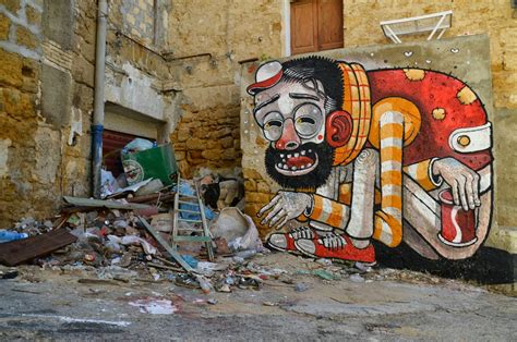 Mr Thoms Trash Only Salvation New Street Art In Vallicaldi Sicily