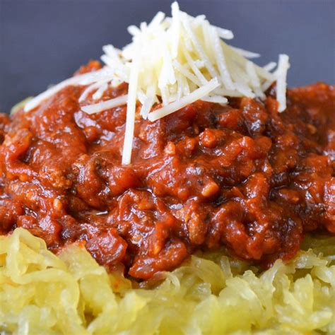 Spaghetti Squash With Turkey Bolognese Sum Of Yum