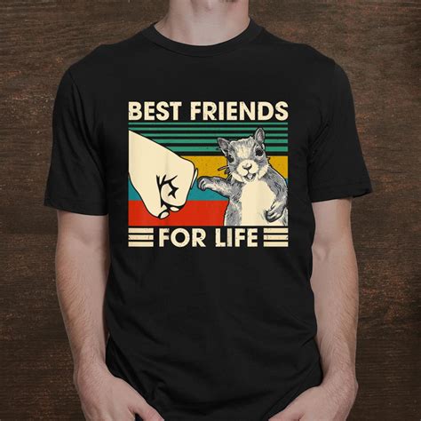 Retro Vintage Squirrel Best Friend For Life Fist Bump Shirt Fantasywears
