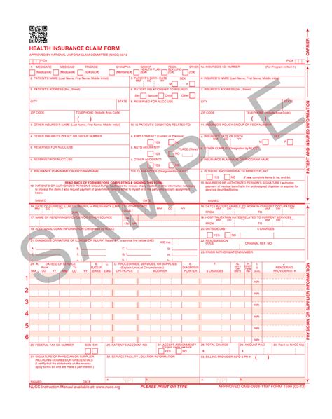 Form 1500 Fill Out Sign Online And Download Printable Pdf