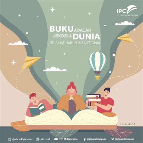 Buku Adalah Jendela Dunia Poster Lakaran