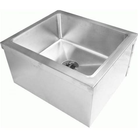 Commercial Stainless Steel Floor Mount Mop Sink20wx24lx11 12h