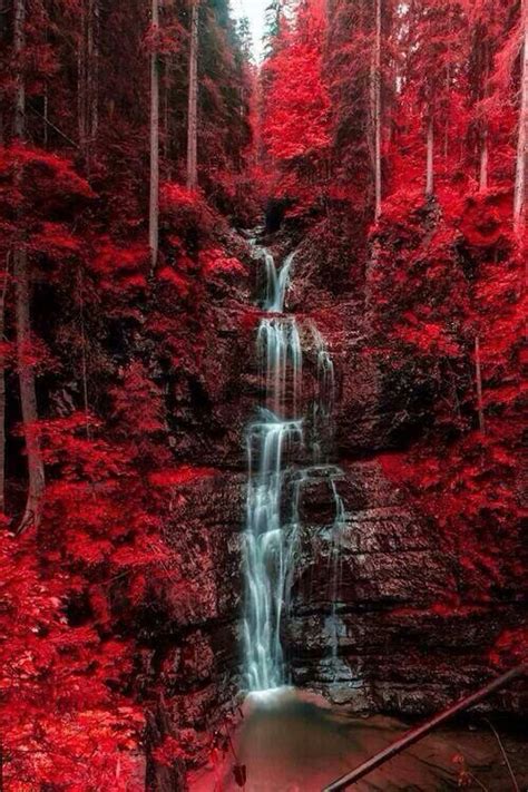Red Waterfall Waterfall Beautiful Waterfalls Beautiful Nature