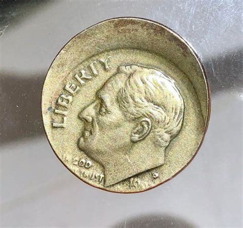 Rare Error Coin Off Center Us Roosevelt Dime Perfect For Collecting