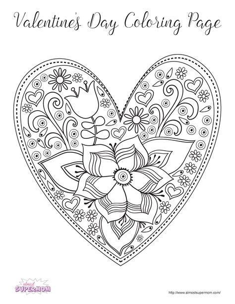 Printable valentine's day coloring sheets scroll down the page to see all of our printable valentine's day pictures. FREE Valentine's Day Coloring Pages for Grown Ups - Almost ...
