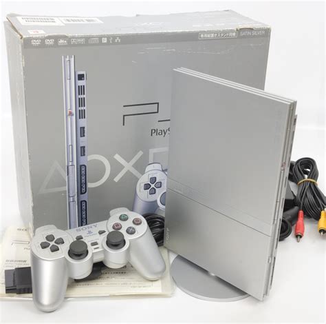 Ps2 Silver Slim Console System Playstation 2 Scph 75000 Tested Fj161158