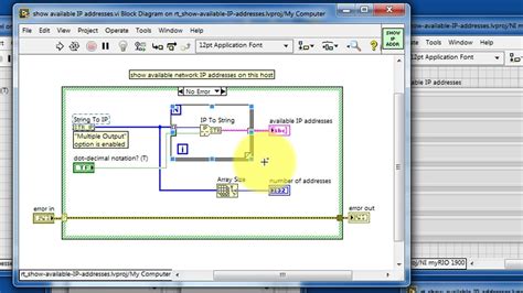 Labview Code Show Available Ip Addresses Walk Through Youtube