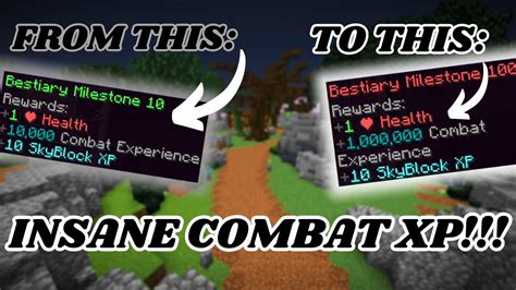 How To Make Tons Of Combat Xp Early Game In Hypixel Skyblock Using The