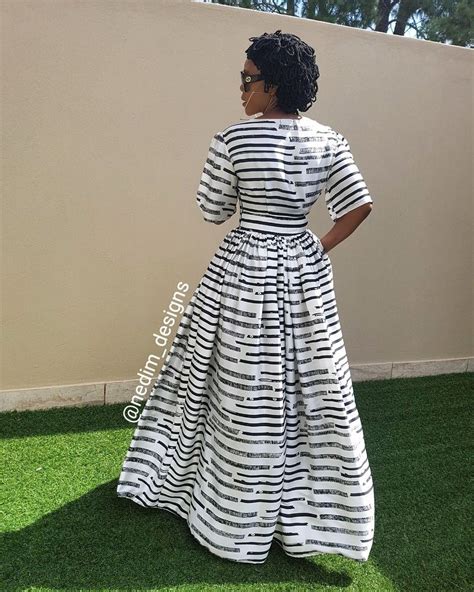Silk Black And White Maxi Dress Nedim Designs African Fashion
