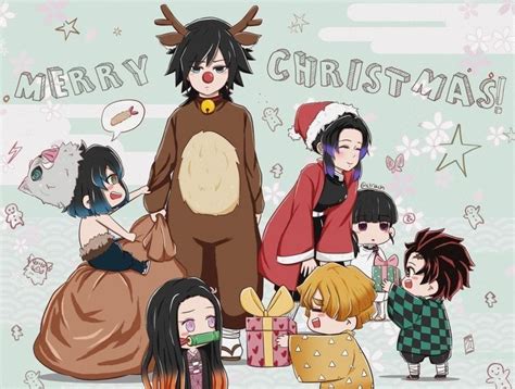 Kimetsu No Yaiba Merry Christmas Anime Angel Anime Hình Vui