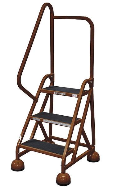 Cotterman 57 In H Steel Rolling Ladder 3 Steps St 302 A2 C4 P5 Zoro