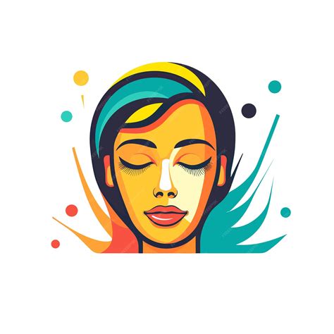 Premium Vector A Woman With Eyes Closed And Eyes Closed