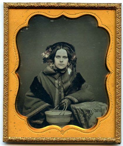 16 Plate Daguerreotype Of A Well Dressed Pretty Young Lady In