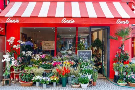 Parisian Flower Shop Storefront Photo France Travel Photography