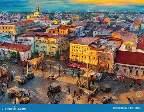 Kremenchuk Poltava Ukraine Fictional Gritty Places Art Stock