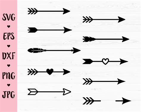 Tribal Hand Drawn Arrows Clipart Doodle Wedding Arrow Clip Art Boho By