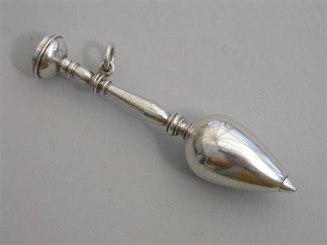 Victorian Novelty Silver Brussels Lace Bobbin Propelling Pencil By