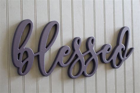 Blessed Wall Sign Blessed Cut Out Sign Blessed Wall Decor Etsy