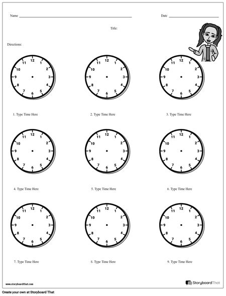 Custom Telling Time Worksheets Clock Worksheets
