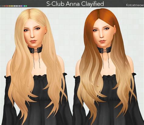 Sims Cc Clayified Long Hair Plmrecycle