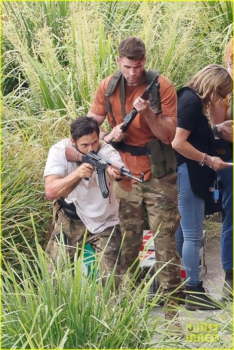 Liam Hemsworth And Milo Ventimiglia Spotted Filming Action Packed Scenes For Land Of Bad Movie