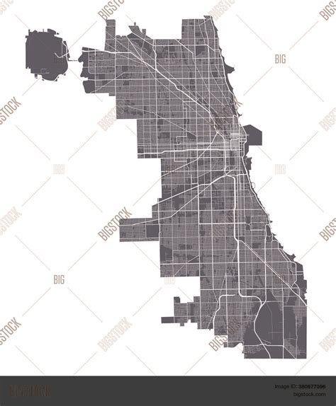 Chicago Map Detailed Vector And Photo Free Trial Bigstock