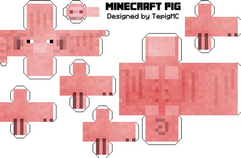 Download Minecraft Papercraft Pig Png Image With No Background