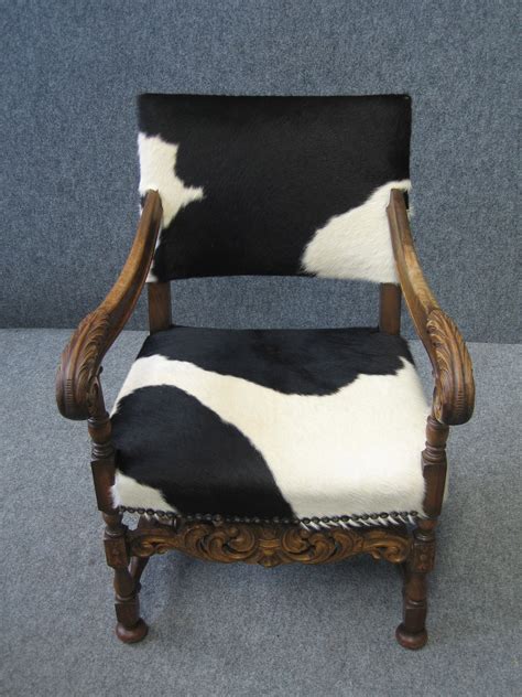 Whether it's an armchair, leather chair or wing chair, domayne has plenty expertly upholstered in rich, supple cowhide leather and boasting a cushioned headrest and. black and White cowhide on a vintage empire chair www ...