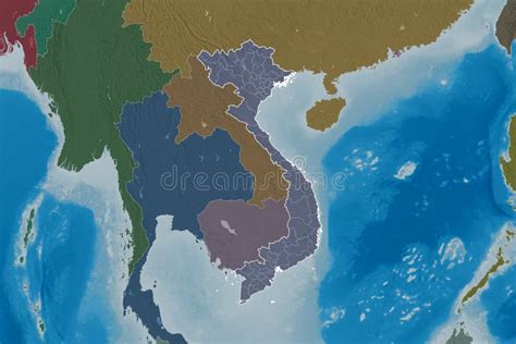 Vietnam Borders Administrative Stock Illustration Illustration Of