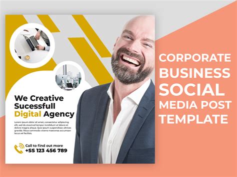 Corporate Business Social Media Post Template Uplabs