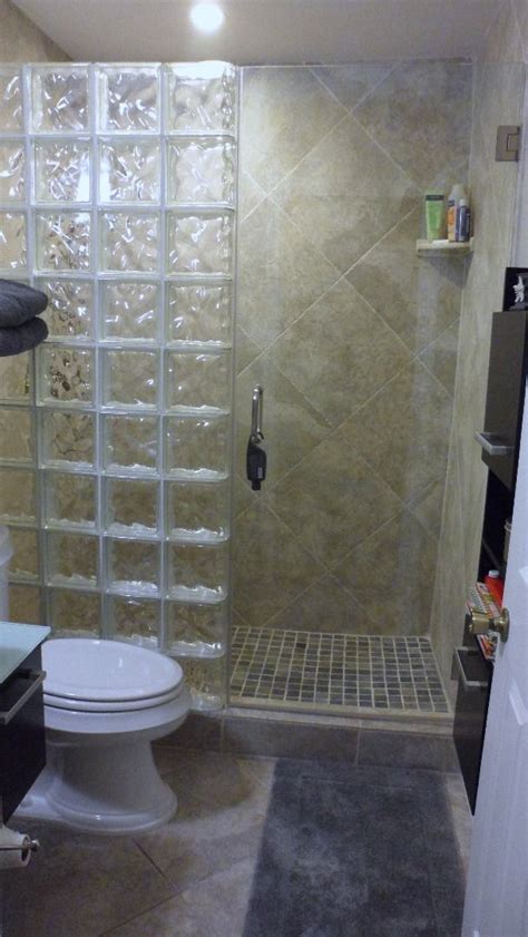 Glass Block Showers Small Bathrooms