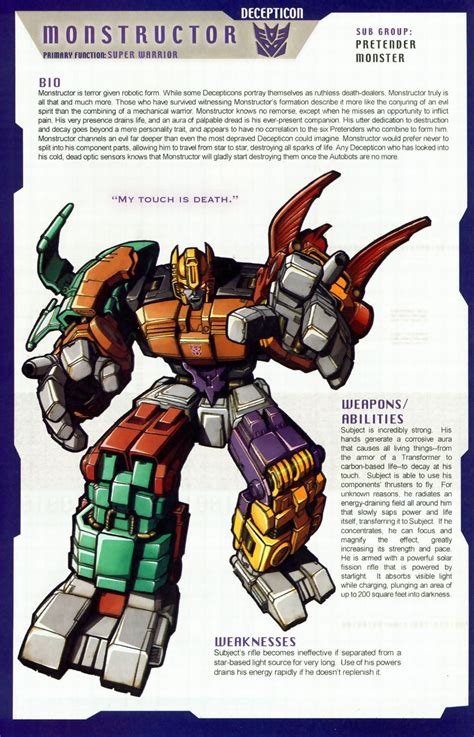 Monstructorevil Defined Transformers Decepticons Transformers