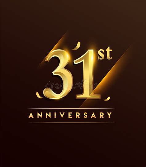31st Golden Anniversary Logo With Shiny Ring And Red Ribbon Laurel