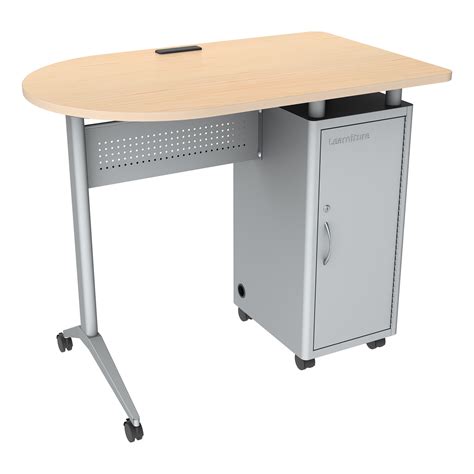 Learniture Standing Height Compact Mobile Teacher Desk At School Outfitters