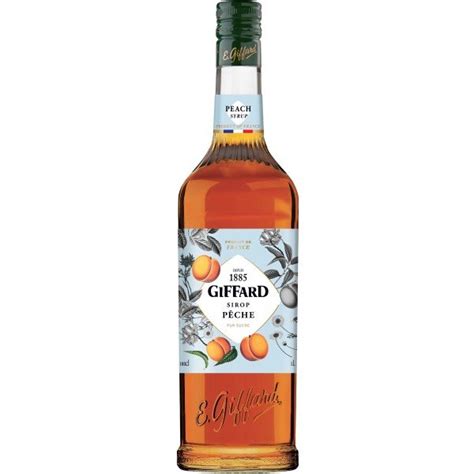 Giffard Syrup Peach 1litre Bottle 6 Bottles Per Carton HORECA