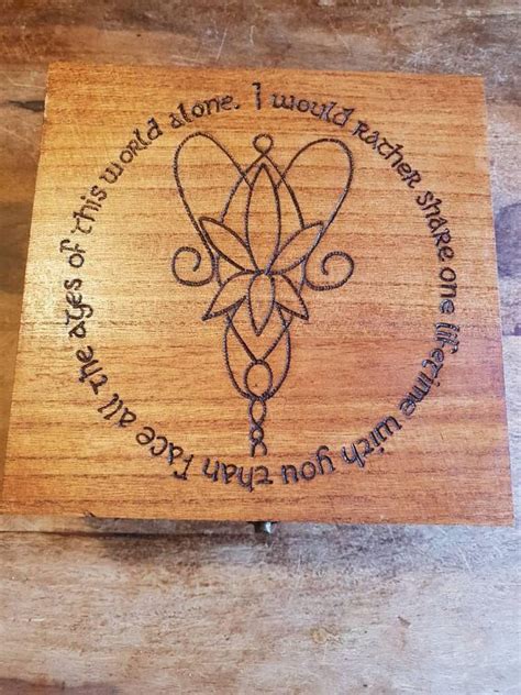 Be careful, go slow, and you will be left with an amazing design in your wood. Tolkien inspired wooden memory box with Arwen's Evenstar ...