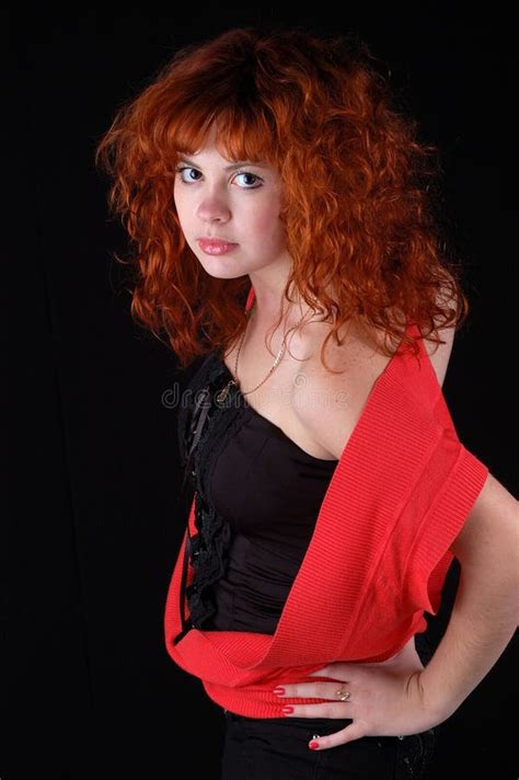 Red Haired Pretty Girl Stock Image Image Of Look Female 12193375