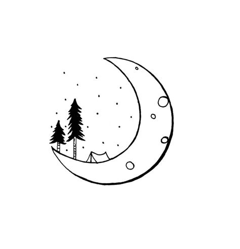Easy Drawings Moon Em 2022 Desenhando Esboços Desenho De Lábios