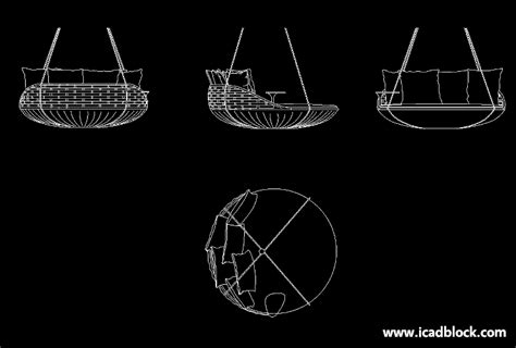 Swing Chair Cad Block Collection Autocad Dwg Icadblock