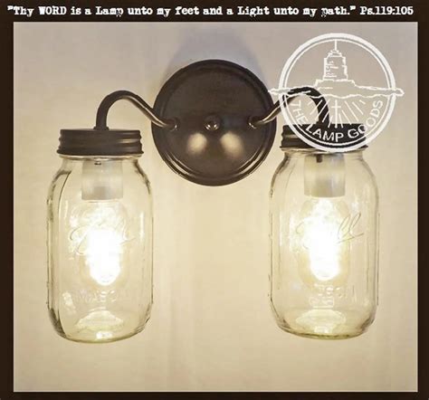 Canning Jar Wall Light Double Quart New The Lamp Goods