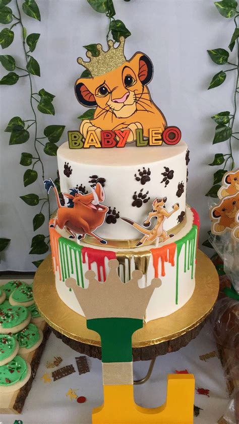 Lion King Cake Topper Printable Birthday Lion King Cake Theme Simba