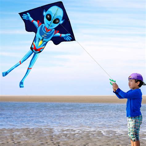 new arrival power kite toys mysterious alien kite with string and handle outdoor sports kites